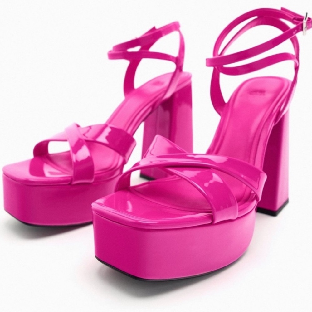 ZARA chunky platforms in fuchsia